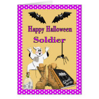 Military Halloween Card for Soldier