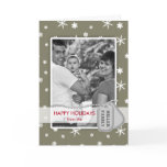 Military Happy Holidays Photo Card (Army Green)