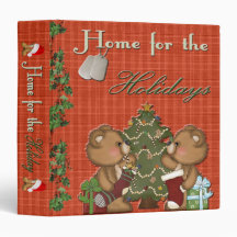 Military Home For The Holidays 1.5" Photo Album 3 Ring Binder