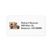 Military Hummer Ambulance Address Label