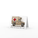 Military Hummer Ambulance Note Card