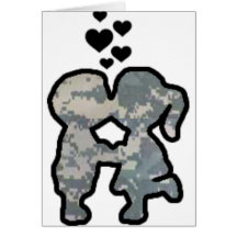 Military Kisses Greeting Card