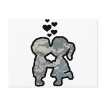 Military Kisses postcards