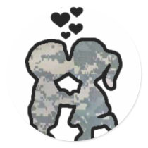 Military Kisses stickers