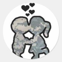 Military Kisses Stickers