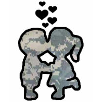 Military Kisses t-shirts