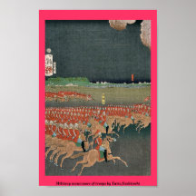 Military maneuvers of troops by Taiso,Yoshitoshi Posters