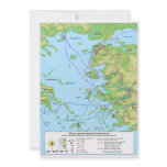 Military Map of the Ionian Revolt Campaign Personalized Invitations