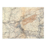 Military map, WT Sherman Post Cards