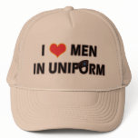 MILITARY MEN IN UNIFORM TRUCKER HATS