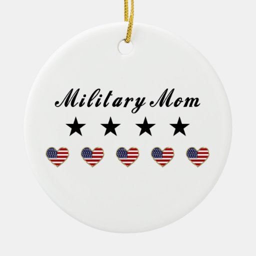 Military Mom Christmas Tree Ornaments