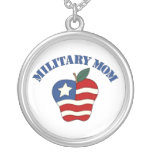 Military Mom Patriotic Apple Necklaces