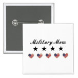 Military Mom Pinback Buttons