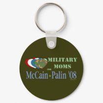Military Moms for McCain Palin '08 Keychain by bizarretees Military Moms for McCain Palin '08 Keychain