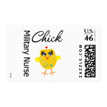 Military Nurse Chick Postage Stamps