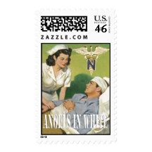 Military Nurses - Angels In White Postage Stamps