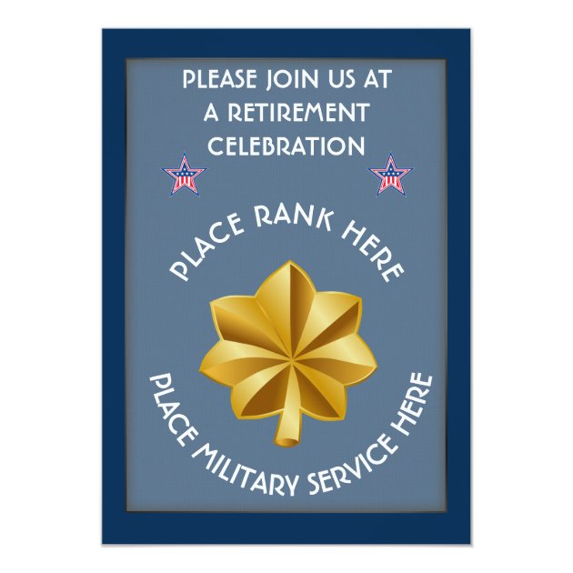 Military O4 Retirement Invitation (front side)