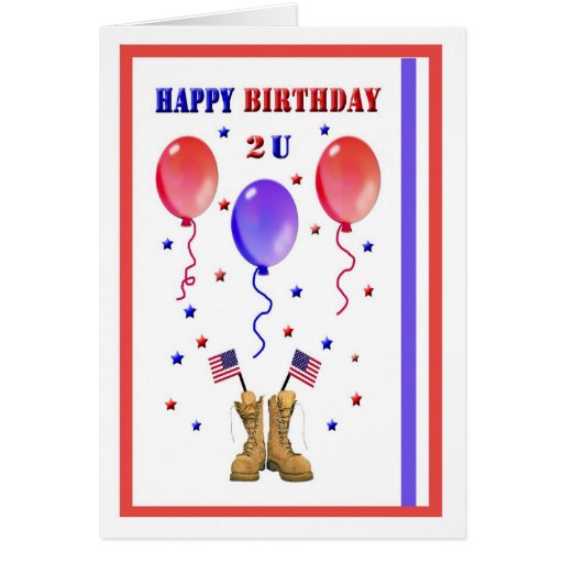 Military patriotic birthday card zazzle Military patriotic birthday card zazzle