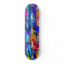 Military Peaked Caps / Hats, Artistic Pattern Skate Board Decks