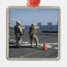 Military policemen train with the Berretta M9 Christmas Ornaments