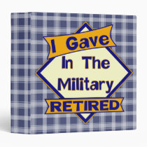 Military Retirement Avery Binder binders