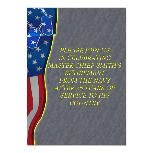 Military Retirement Card (front side)