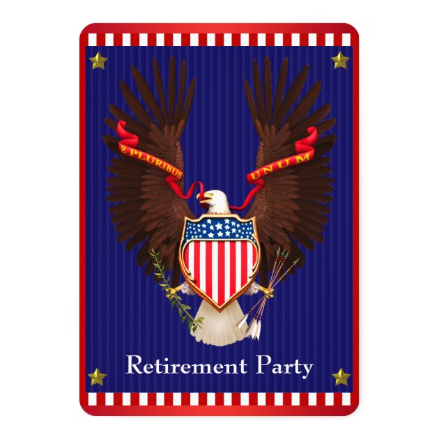 Military Retirement Party Card (front side)