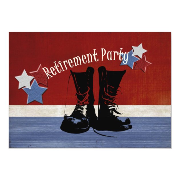 Military Retirement Party Card (front side)