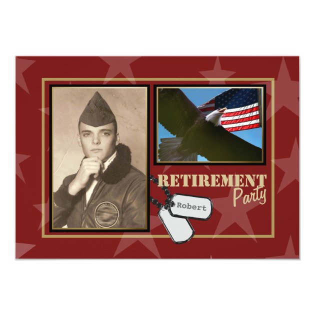 Military Retirement Party Card