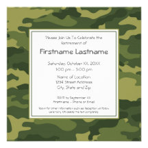 Military Retirement Party Custom Invite