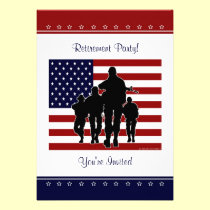 Military Retirement Party Personalized Invitation invitations