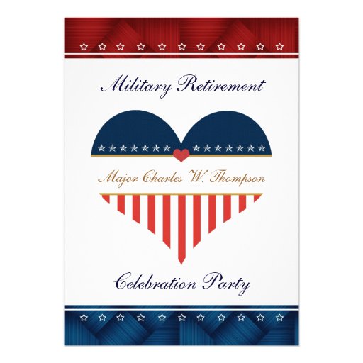 Military Retirement Party Personalized Invitation