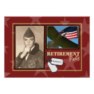 Military Retirement Party Personalized Invites