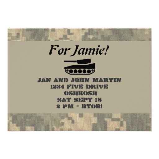Military Send Off Party Announcements