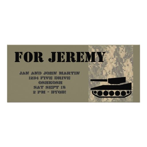 "Military Send Off Party" Custom Announcement