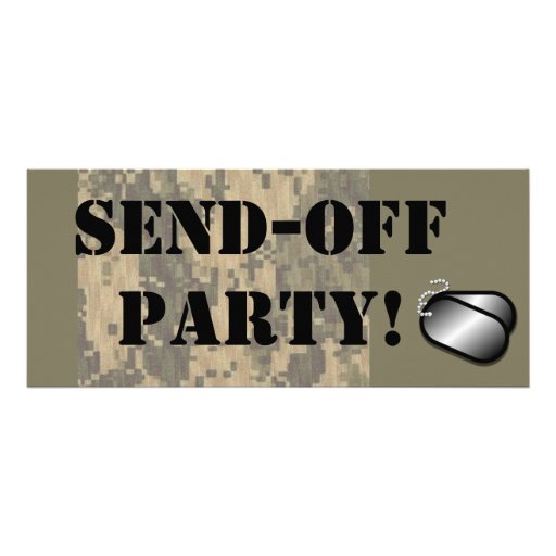 "Military Send Off Party" Custom Announcement