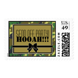 Military Send Off Party-HOOAH! Postage Stamps