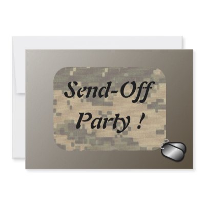 "Military Send Off Party" Custom Invites by cowboyannie