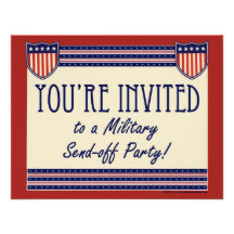 Military Send-off Party Invitations