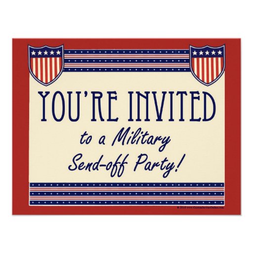 Military Send-off Party Invitations