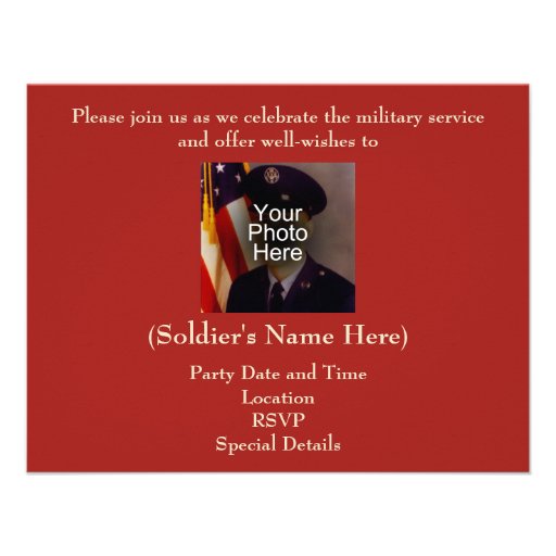 Military Send-off Party Invitations