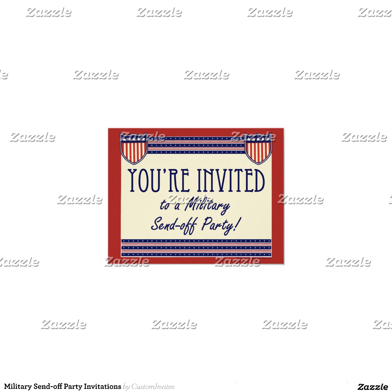 Military Send off Party Invitations 4 25 quot X 5 5 quot Invitation Card Zazzle