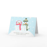 Military Snowman Couple Card
