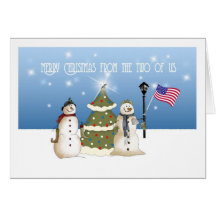 Military Snowman From 2 of Us Christmas Card