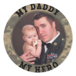 Military Soldier: My Daddy My Hero Photo Frame stickers