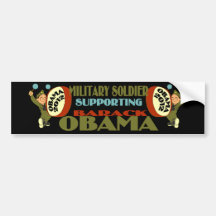 MILITARY SOLDIER SUPPORT OBAMA 2012 BUMPER STICKER