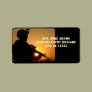 Military Soldier With Rifle At Sunset