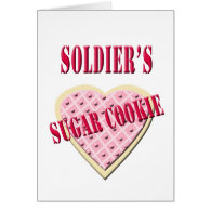 Military Soldier's Sugar Cookie Valentine Greeting Card