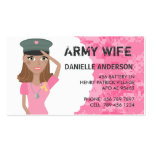 Military Spouse Calling Card (dark skin) Business Card Template