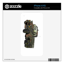 Military Stake Truck Cartoon iPhone 4 Decal